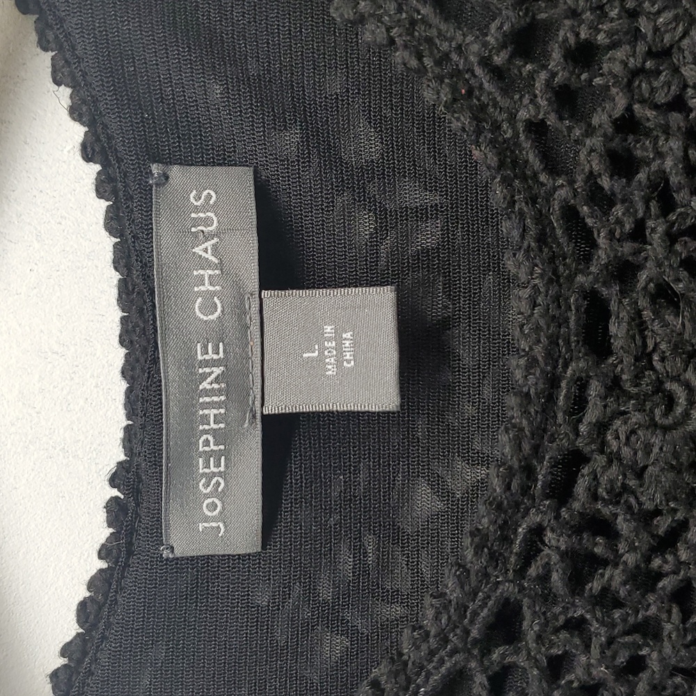 Josephine Chaus crocheted top Size L - Picture 2 of 5
